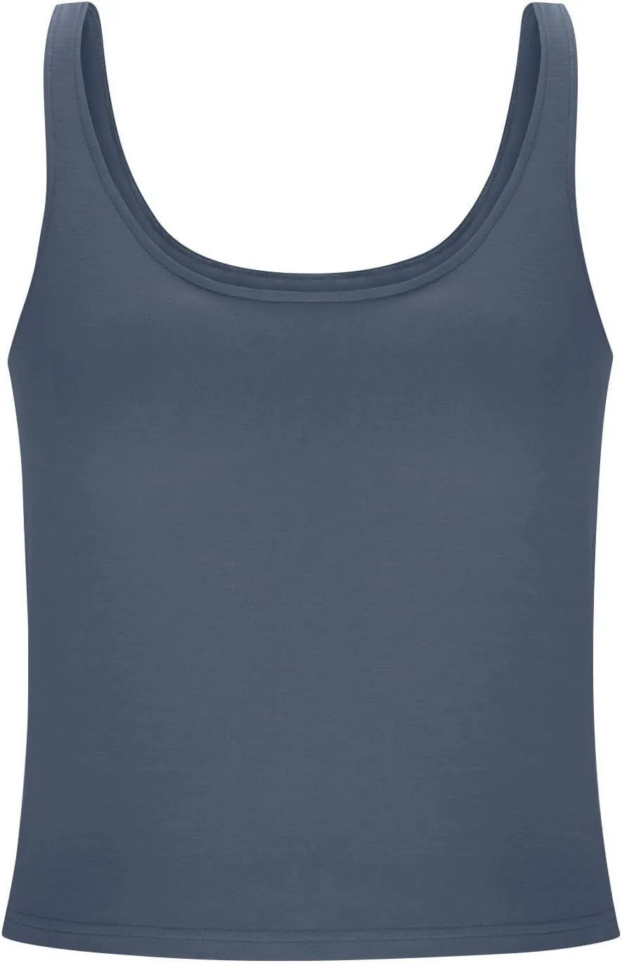 Seamless Workout Tank Tops for Women Summer Racerback Sleeveless Tops with Built-in Bra U-Back Athletic Gym Yoga Shirt