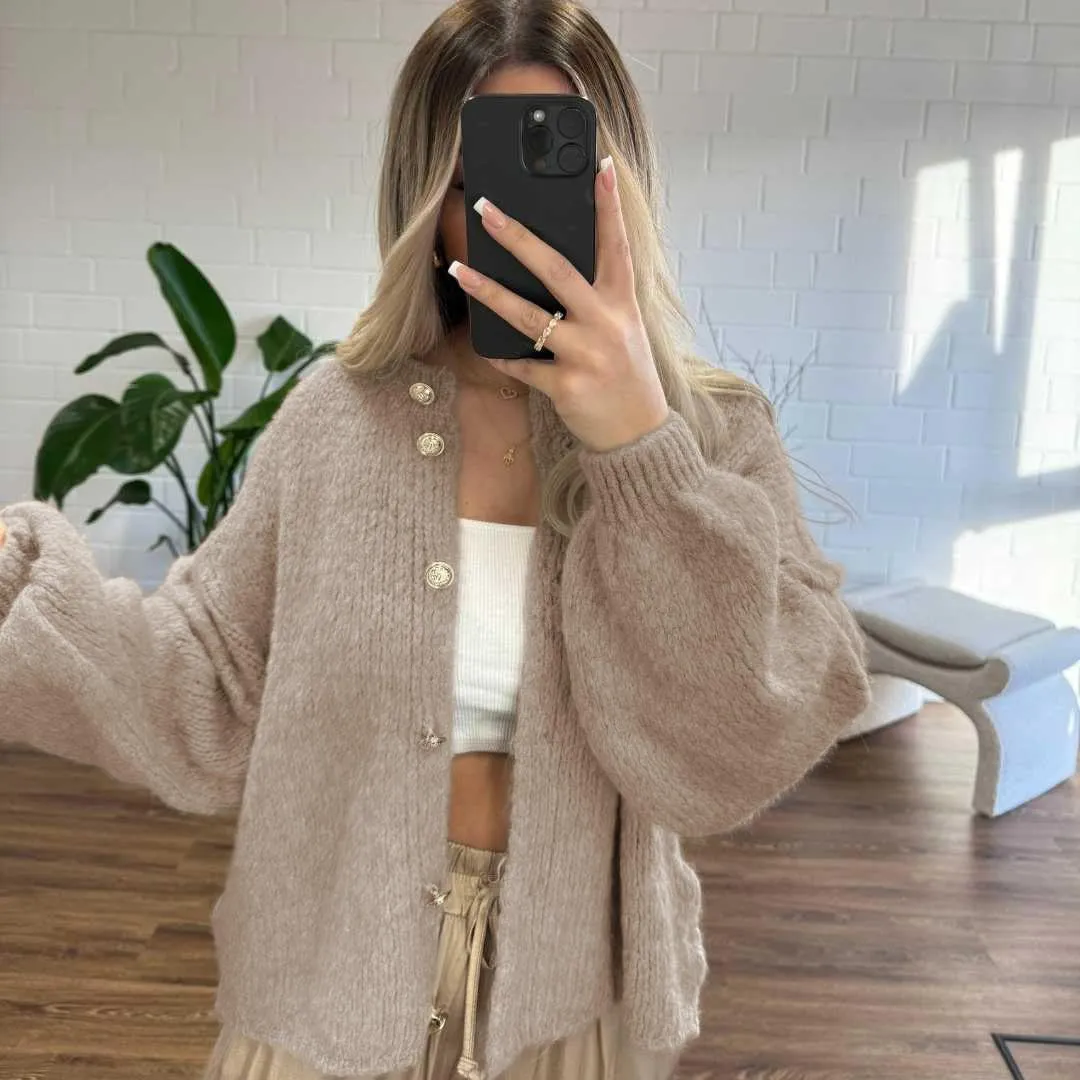 SeekMe Womens Cardigan Sweaters Casual Lightweight Long Sleeve Button Up Knit Oversized 2024 Fall Outwear