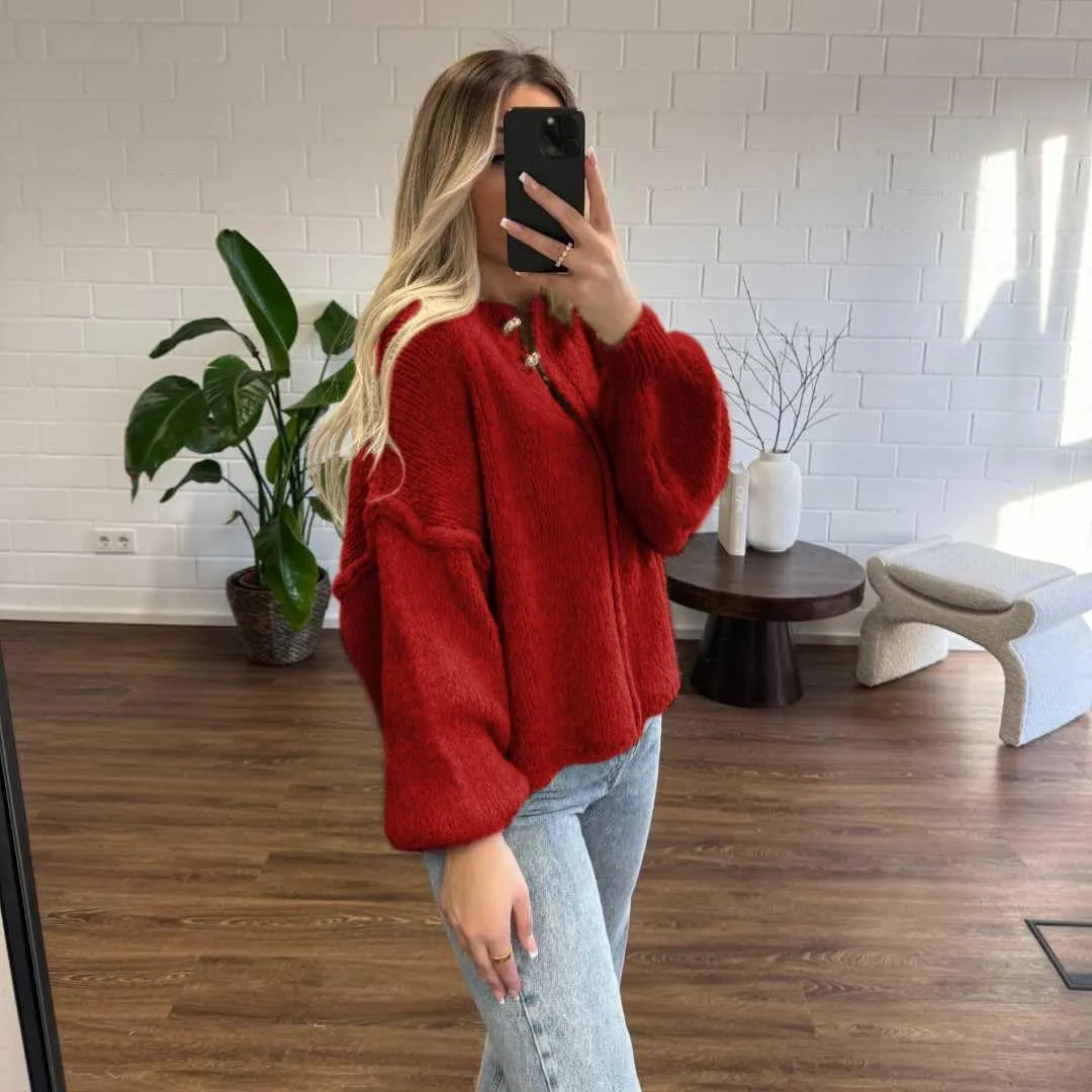 SeekMe Womens Cardigan Sweaters Casual Lightweight Long Sleeve Button Up Knit Oversized 2024 Fall Outwear