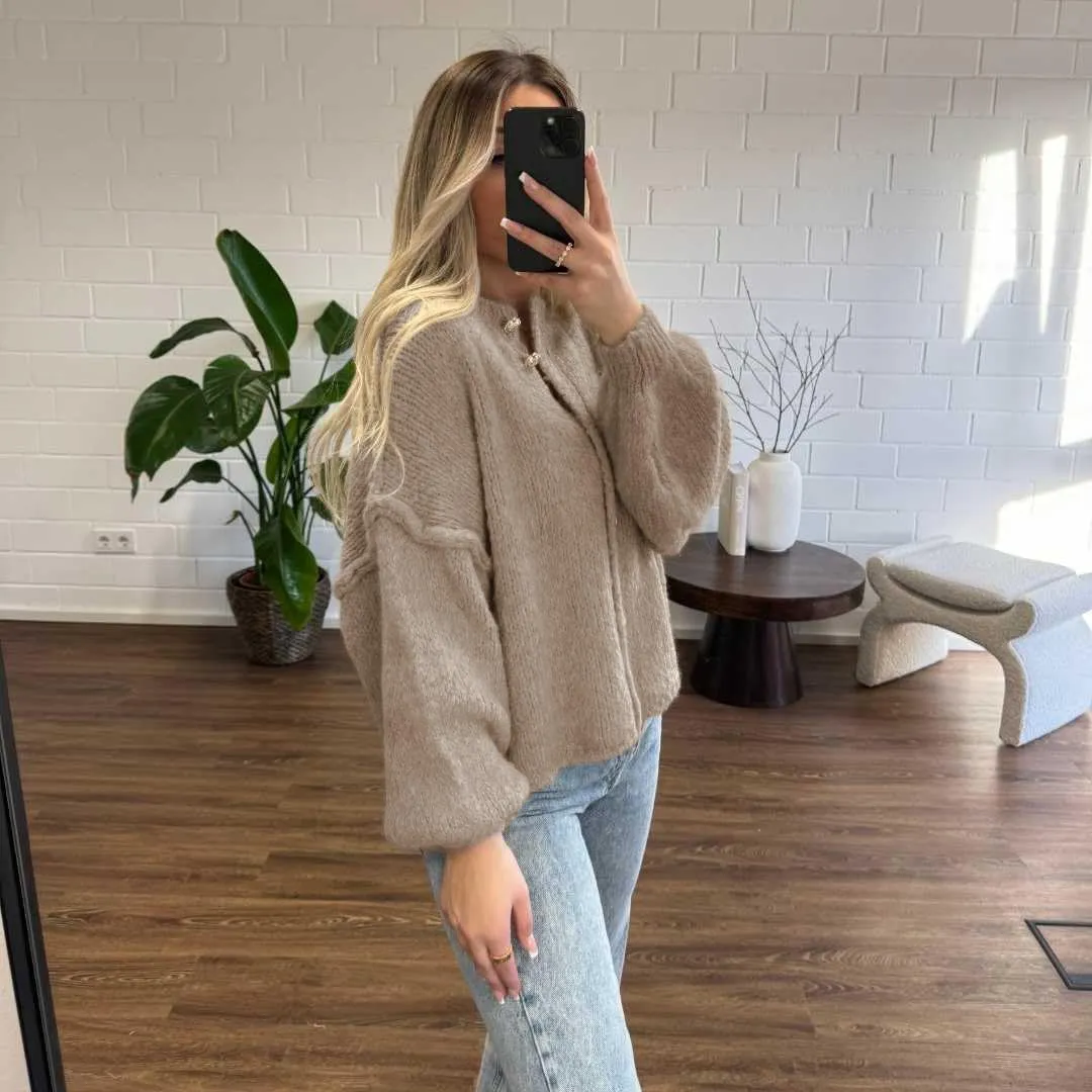 SeekMe Womens Cardigan Sweaters Casual Lightweight Long Sleeve Button Up Knit Oversized 2024 Fall Outwear