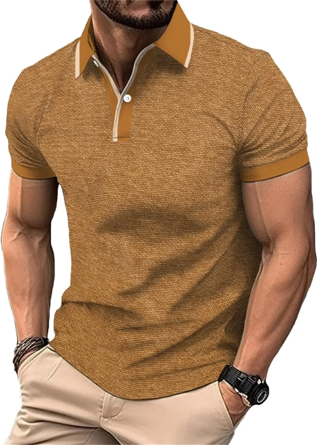 Shirts for Men Summer Casual Top Lapel Zipper Casual Short Sleeve Loose Shirt Elegant Printed Shirt Top Male Gifts