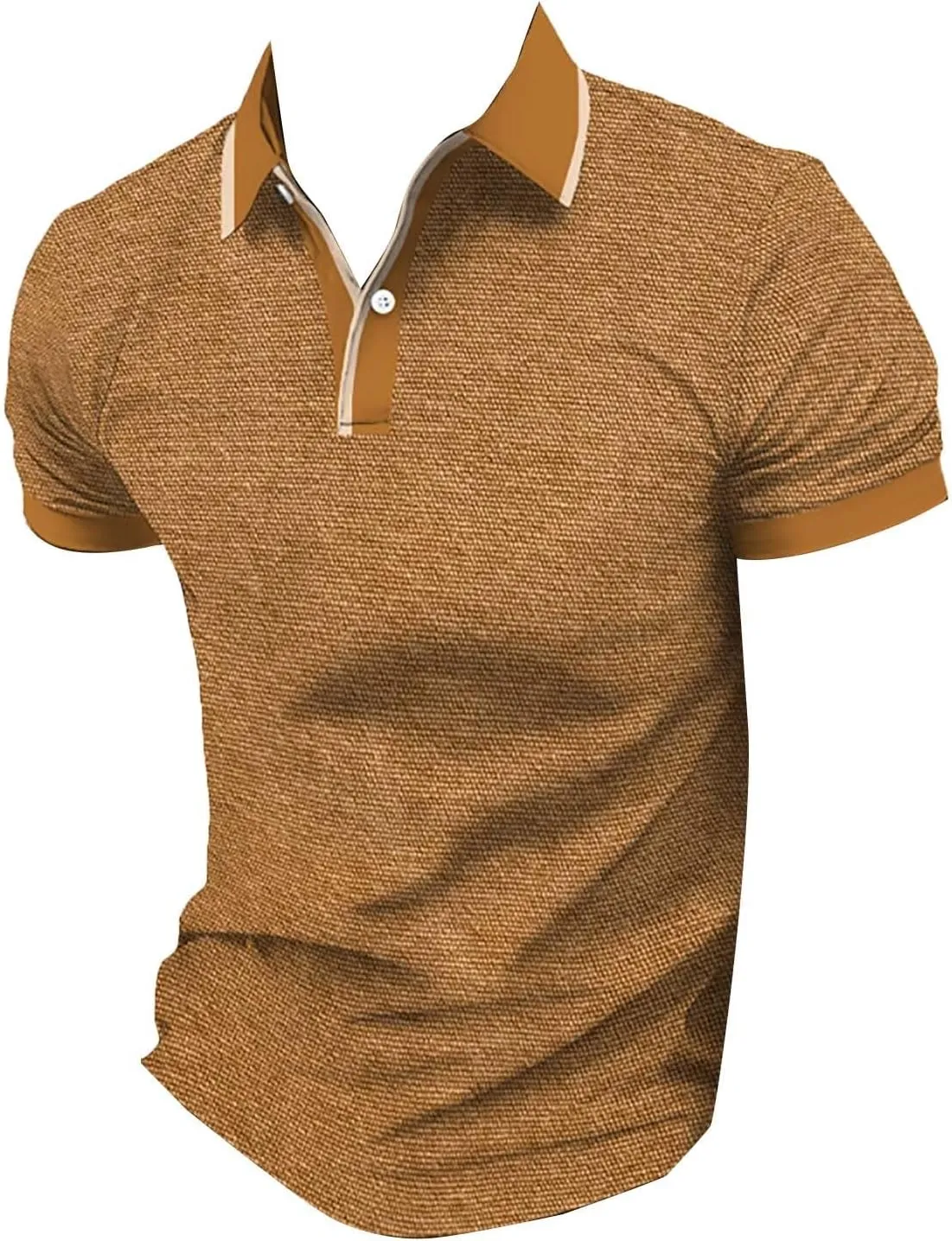 Shirts for Men Summer Casual Top Lapel Zipper Casual Short Sleeve Loose Shirt Elegant Printed Shirt Top Male Gifts