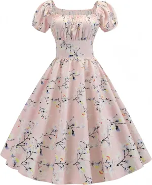 Sister Amy Womens Lantern Sleeve Dress Ruffled Off Shoulder A-Line Mini Dress
