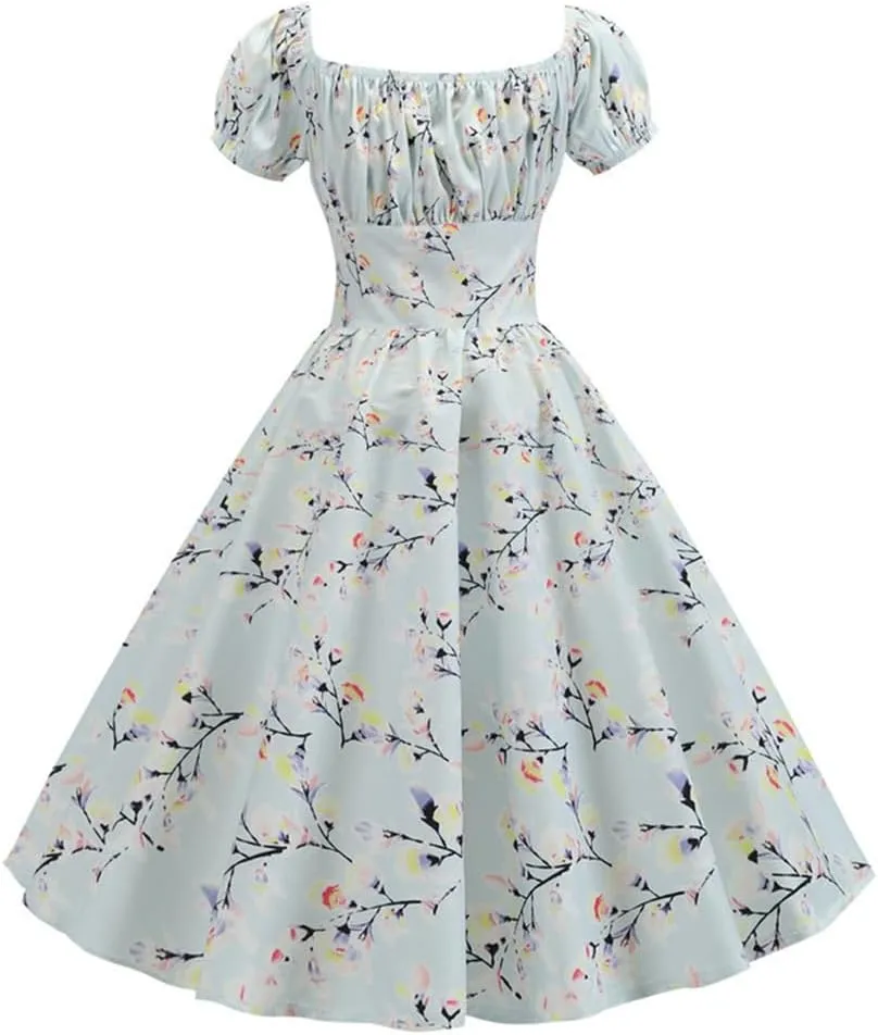 Sister Amy Womens Lantern Sleeve Dress Ruffled Off Shoulder A-Line Mini Dress