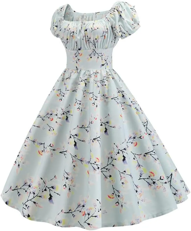 Sister Amy Womens Lantern Sleeve Dress Ruffled Off Shoulder A-Line Mini Dress