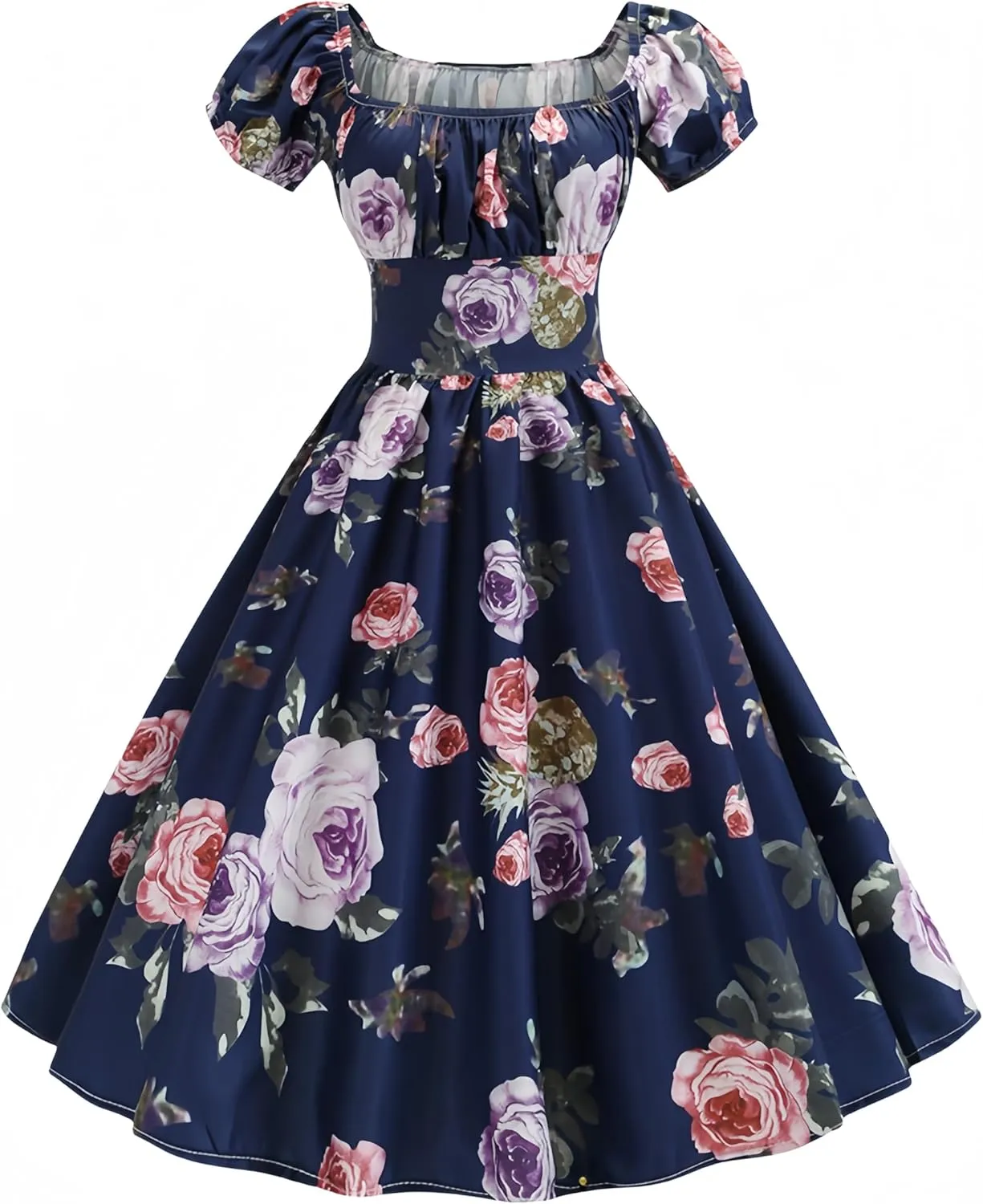 Sister Amy Womens Lantern Sleeve Dress Ruffled Off Shoulder A-Line Mini Dress
