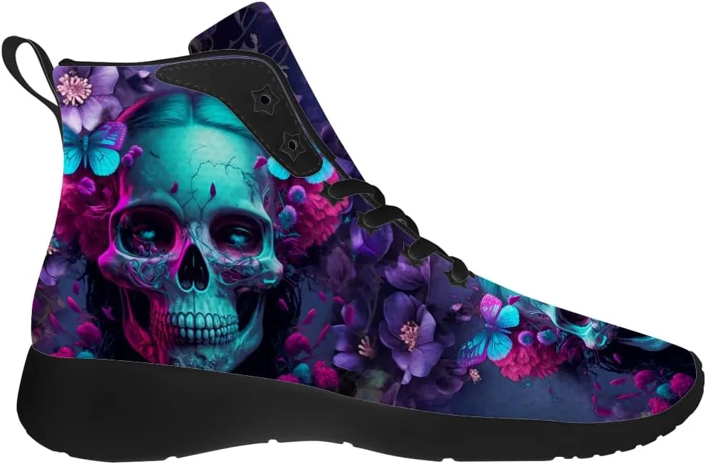 Skull Shoes for Men Women Goth Skull High Top Sneakers High Top Shoes Gifts for Women Men