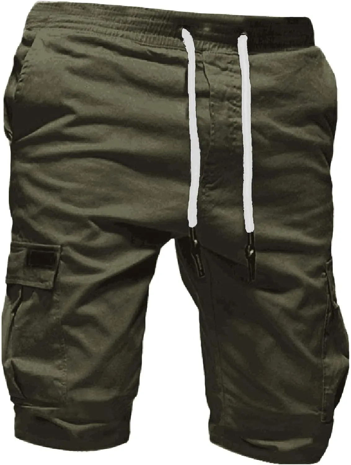 Slim Fit Sweat Shorts for Men Summer Stylish Soft Comfort Fitness Workout Shorts Muti-Pockets Drawstring Chino Shorts