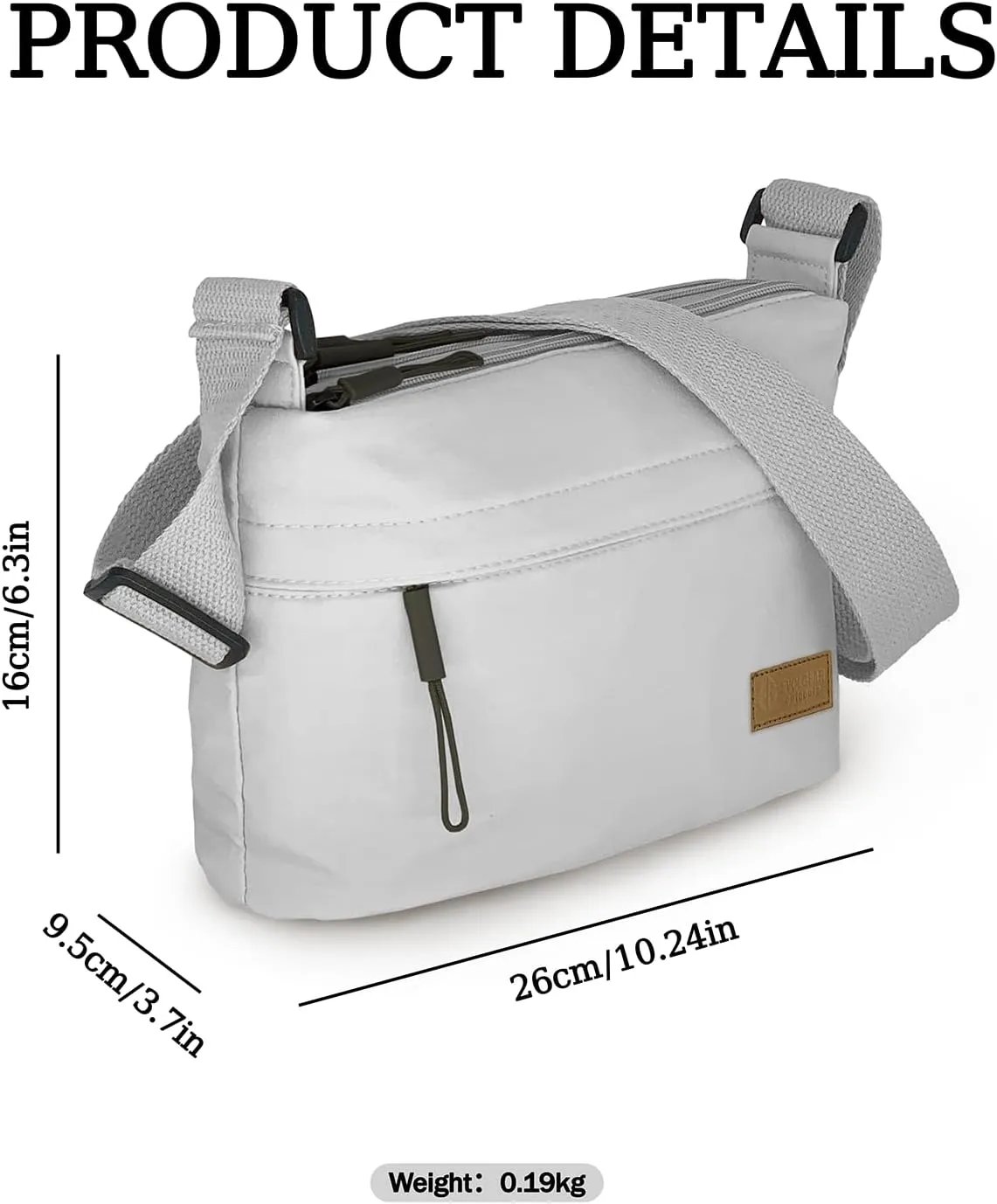Small Crossbody Bag for Women Men, Canvas Cross Body Purse for Women, Casual Minimalist Style Handbag Purse with 5 Pocket