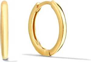Small Huggie Hoop Gold Vermeil Earrings, Small Hoops, 24K Gold Vermeil Hoops, Huggie Gold Vermeil Hoops, Shiny Hoops, Gift for Her
