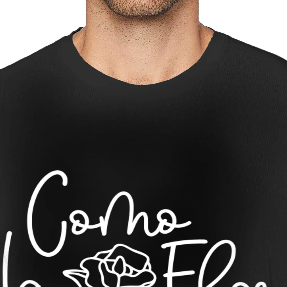 Solid Color Printed Men's T Shirt Cotton Round Neck T Shirts Tee