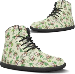 St. Patrick's Day Design Mens High Top Sneakers Women Barefoot Shoes Minimalist Lace Up Zero Drop Sole Wide Tow Running Shoes