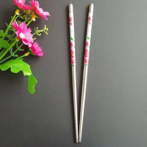 Stainless Steel Chopsticks - Red