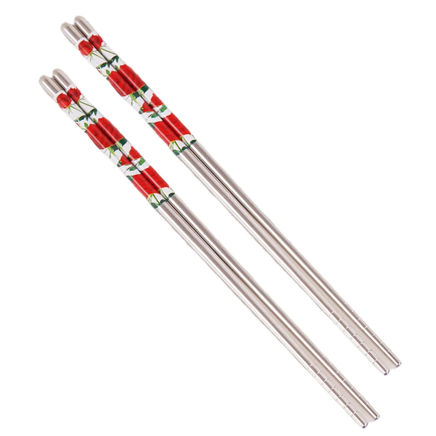 Stainless Steel Chopsticks - Red