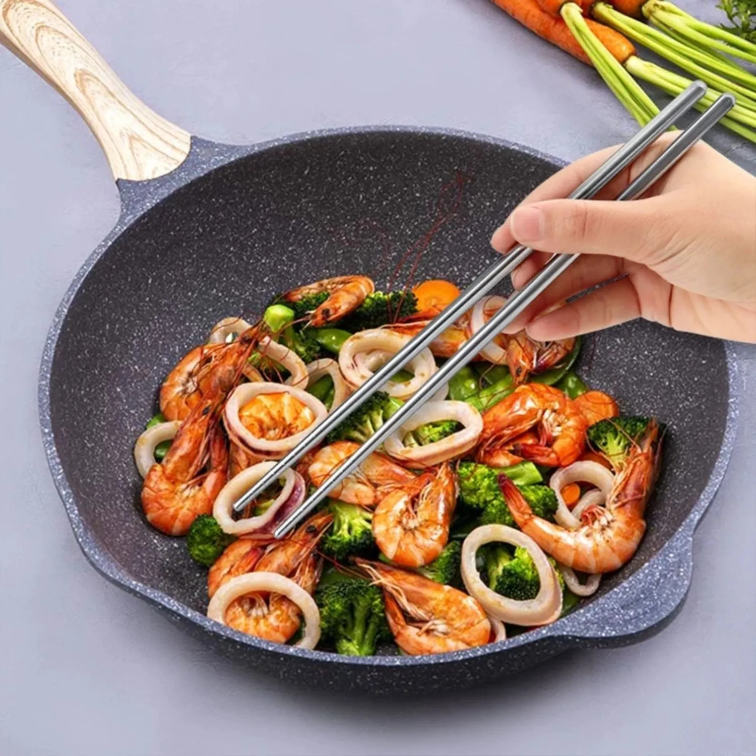 Stainless Steel Chopsticks - Silver
