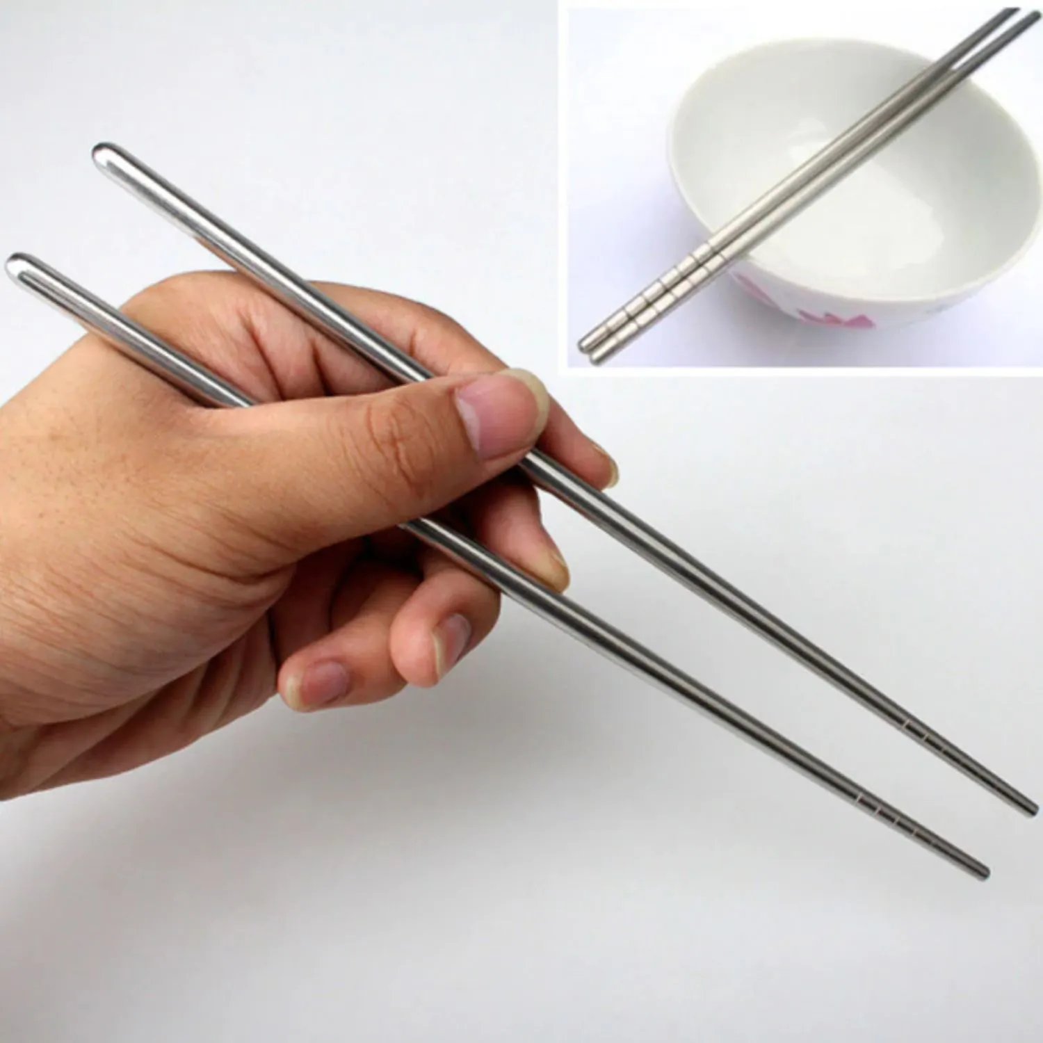 Stainless Steel Chopsticks - Silver