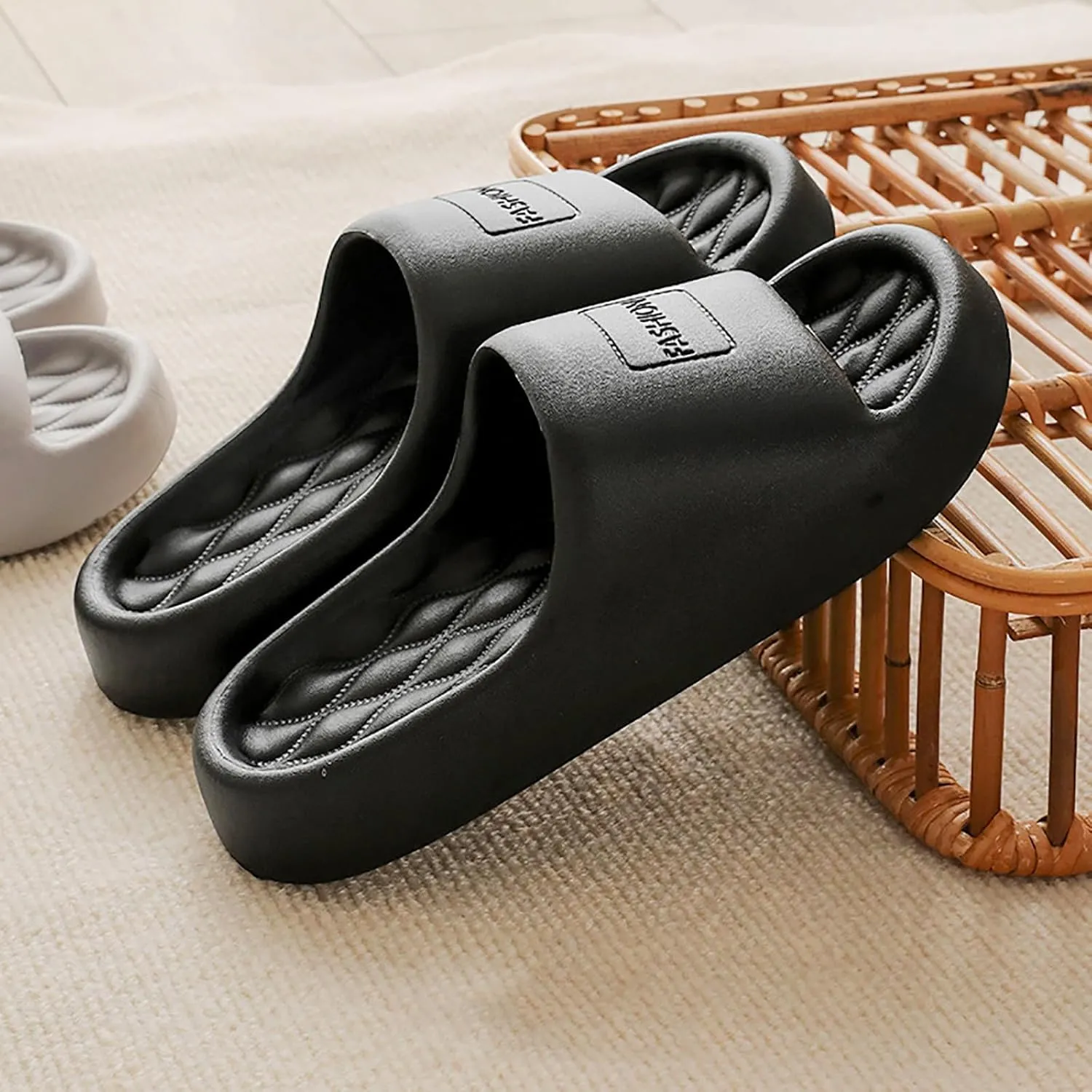 Summer Cloud Slides for Women and Men Soft Cloud Slippers Slides Easy Clean Thick Sole Non Slip Womens