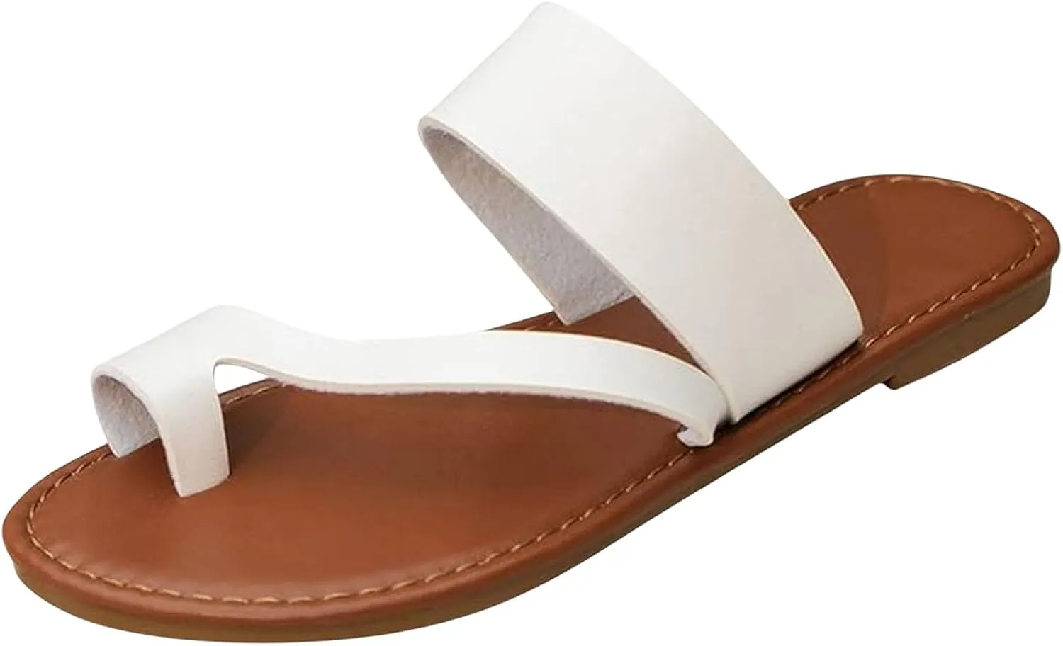 Summer Sandals for Women 2025 Trendy Clip Toe Sandals Lightweight Slippers for Vacation One Band Flip Flops Beach Casual Wear Walking Shoes Plus Size Comfortable Flats Sandal Womens