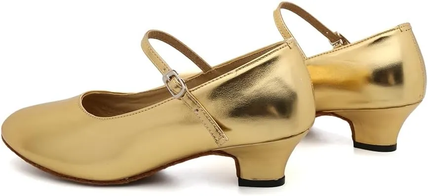 SWDZM Ballroom Dance Shoes Women Low Heel Closed Toe Latin Salsa Tango Character Dancing Shoes