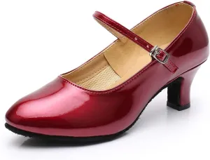SWDZM Ballroom Dance Shoes Women Low Heel Closed Toe Latin Salsa Tango Character Dancing Shoes