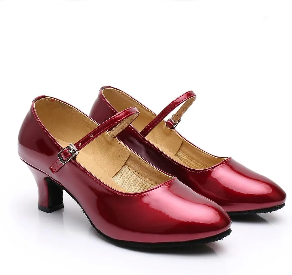 SWDZM Ballroom Dance Shoes Women Low Heel Closed Toe Latin Salsa Tango Character Dancing Shoes