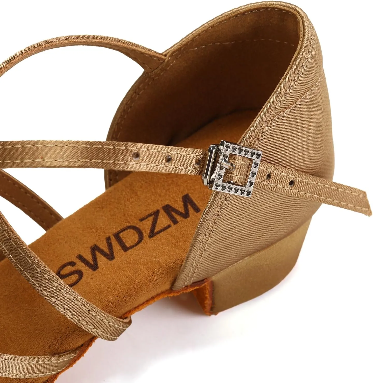 SWDZM Girls Latin Dance Shoes Low Heels Ballroom Salsa Tango Practice Dance Shoes for Girls Kids