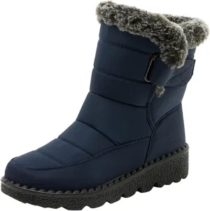 Tall Black Snow Boots for Women Women's Mid-Calf Waterproof Winter Snow Boots Women's Black Leather Winter Boots Womens Winter Snow Boots Waterproof Shoes Womens Leather Winter Boots Waterproof