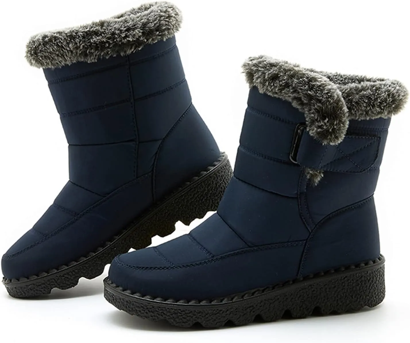 Tall Black Snow Boots for Women Women's Mid-Calf Waterproof Winter Snow Boots Women's Black Leather Winter Boots Womens Winter Snow Boots Waterproof Shoes Womens Leather Winter Boots Waterproof