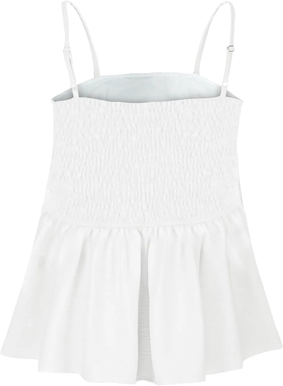 Tank Tops for Women Pleated Spaghetti Strap Camisole Loose Fit Casual Sleeveless Flowy Crop Tops Sexy Y2K Outfit 2025