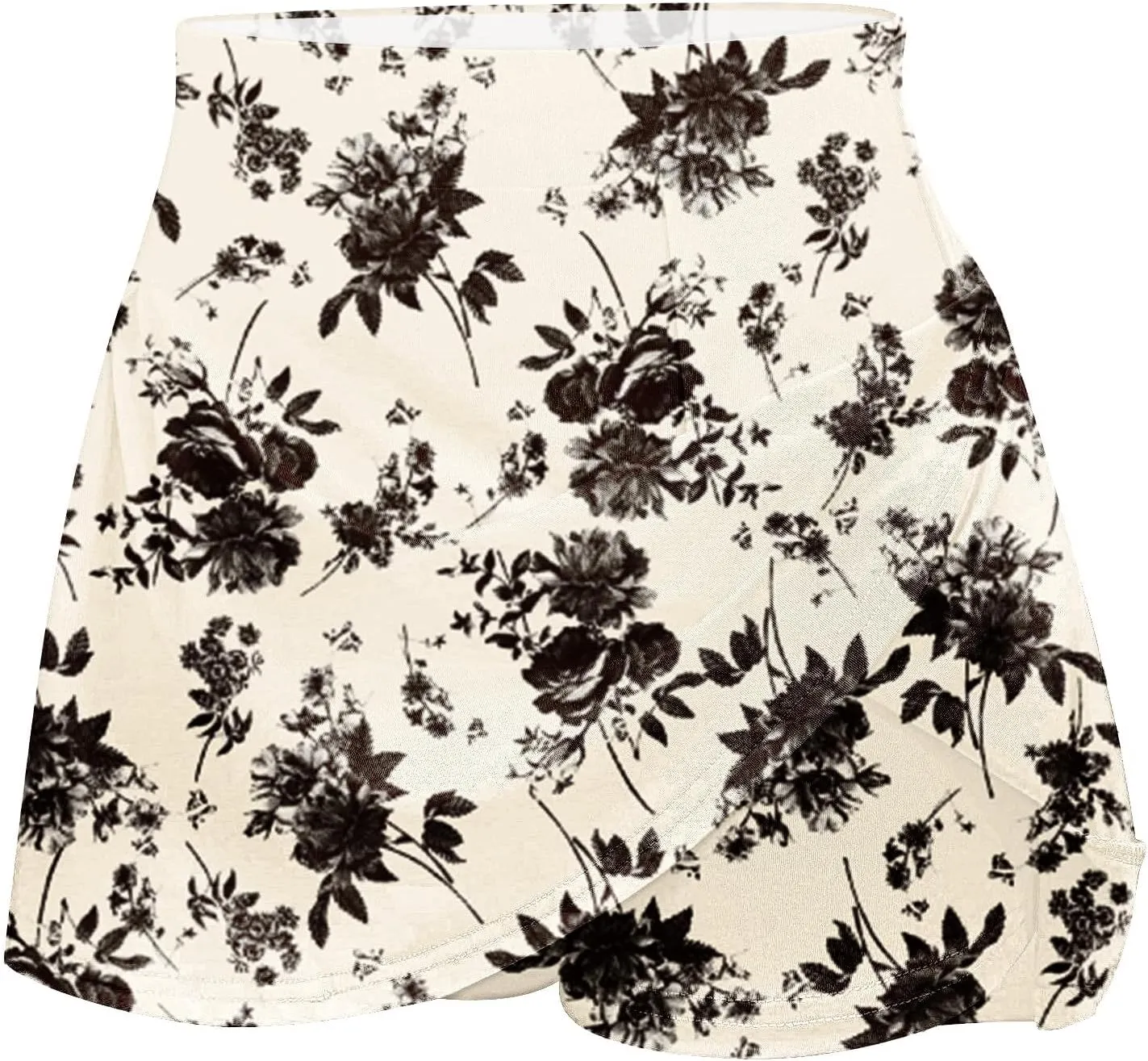 Tennis Skirts For Women With Shorts Lounge 2024 Printed Mid Rise Workout Shorts False 2 Piece Sets Loose Fit Shorts