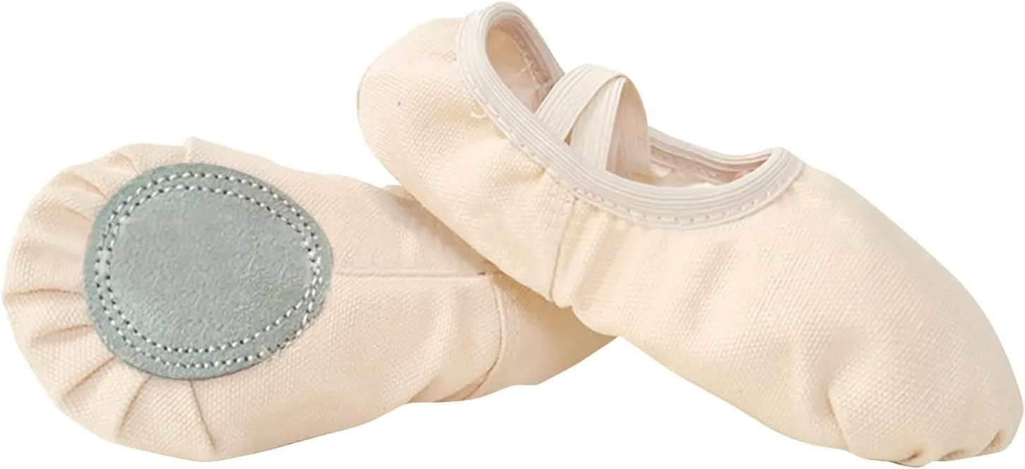 Toddler Ballet Shoes for Girls Satin Girls Soft Leather Ballet Slippers Solid Lightweight Indoor Dance Shoes