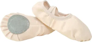 Toddler Ballet Shoes for Girls Satin Girls Soft Leather Ballet Slippers Solid Lightweight Indoor Dance Shoes
