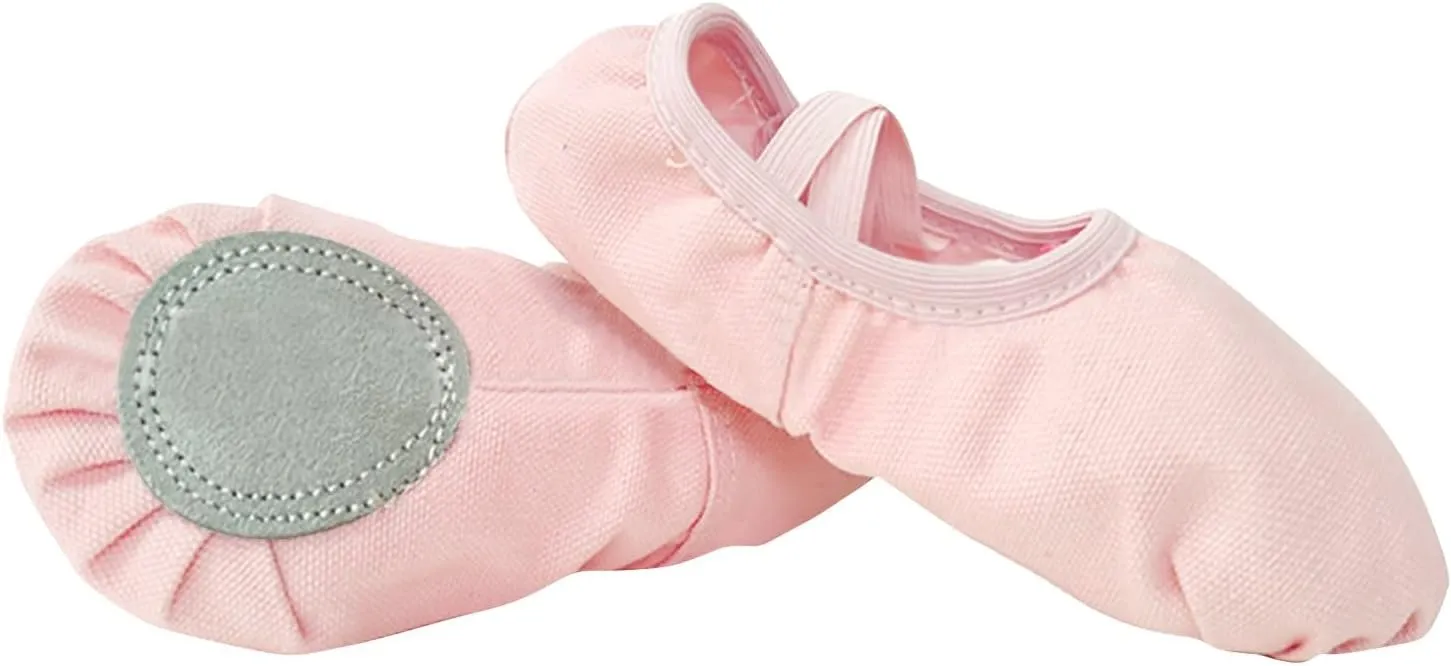 Toddler Ballet Shoes for Girls Satin Girls Soft Leather Ballet Slippers Solid Lightweight Indoor Dance Shoes