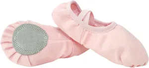 Toddler Ballet Shoes for Girls Satin Girls Soft Leather Ballet Slippers Solid Lightweight Indoor Dance Shoes