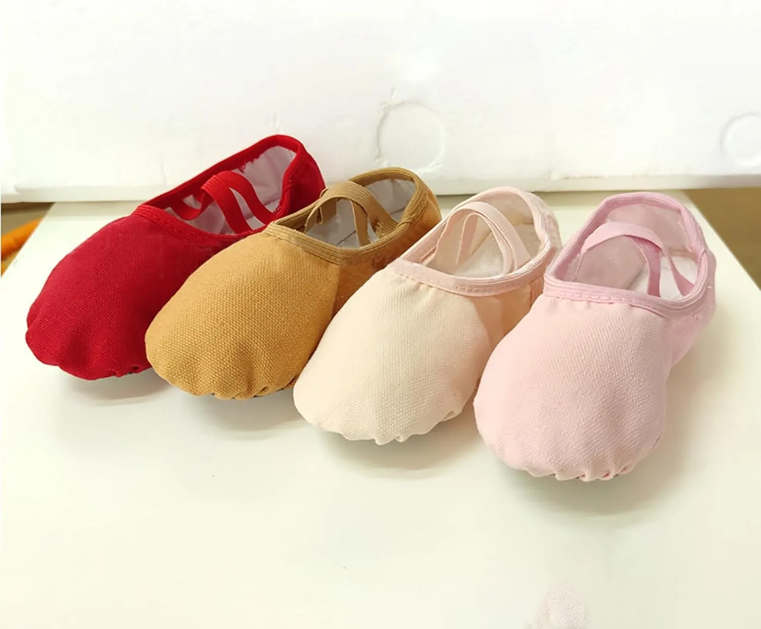 Toddler Ballet Shoes for Girls Satin Girls Soft Leather Ballet Slippers Solid Lightweight Indoor Dance Shoes