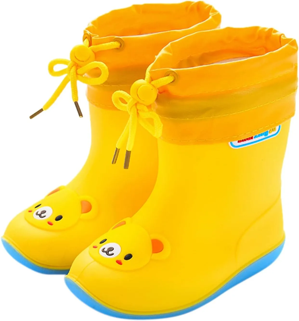 Toddler Kids Rain Boots for Girls Boys Waterproof Rainboots Easy-on Light Weight Rain Shoes Big Kids Rain Boots