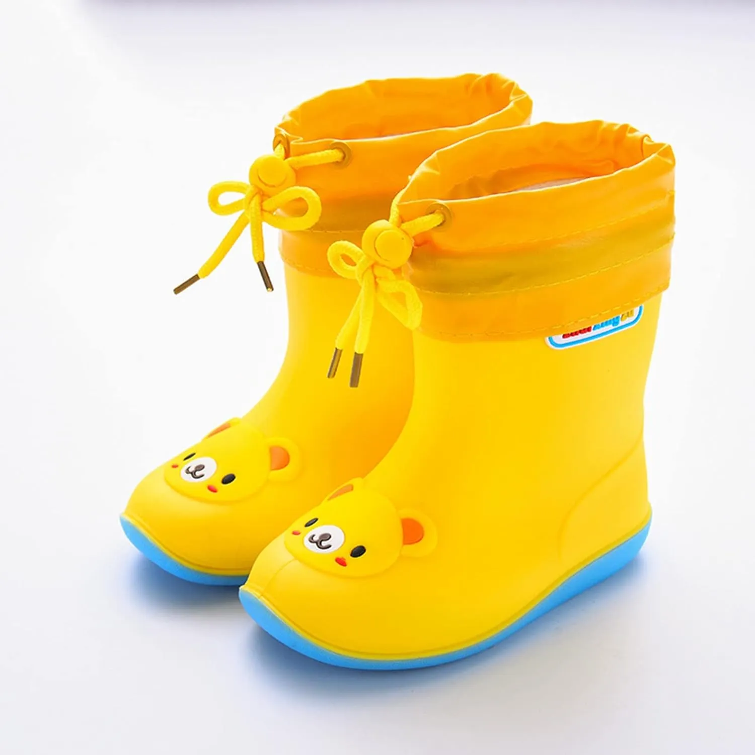 Toddler Kids Rain Boots for Girls Boys Waterproof Rainboots Easy-on Light Weight Rain Shoes Big Kids Rain Boots