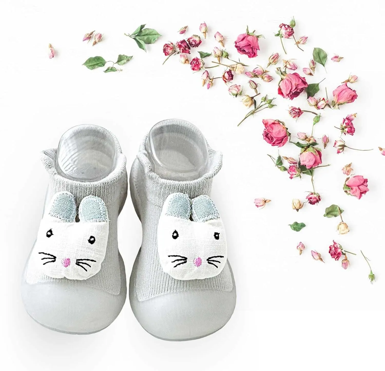 Toddler Sock Shoes Baby First Walking Shoes Animal ?tyle House Slippers Kids Closed-Toe Slip On Canvas Sneaker