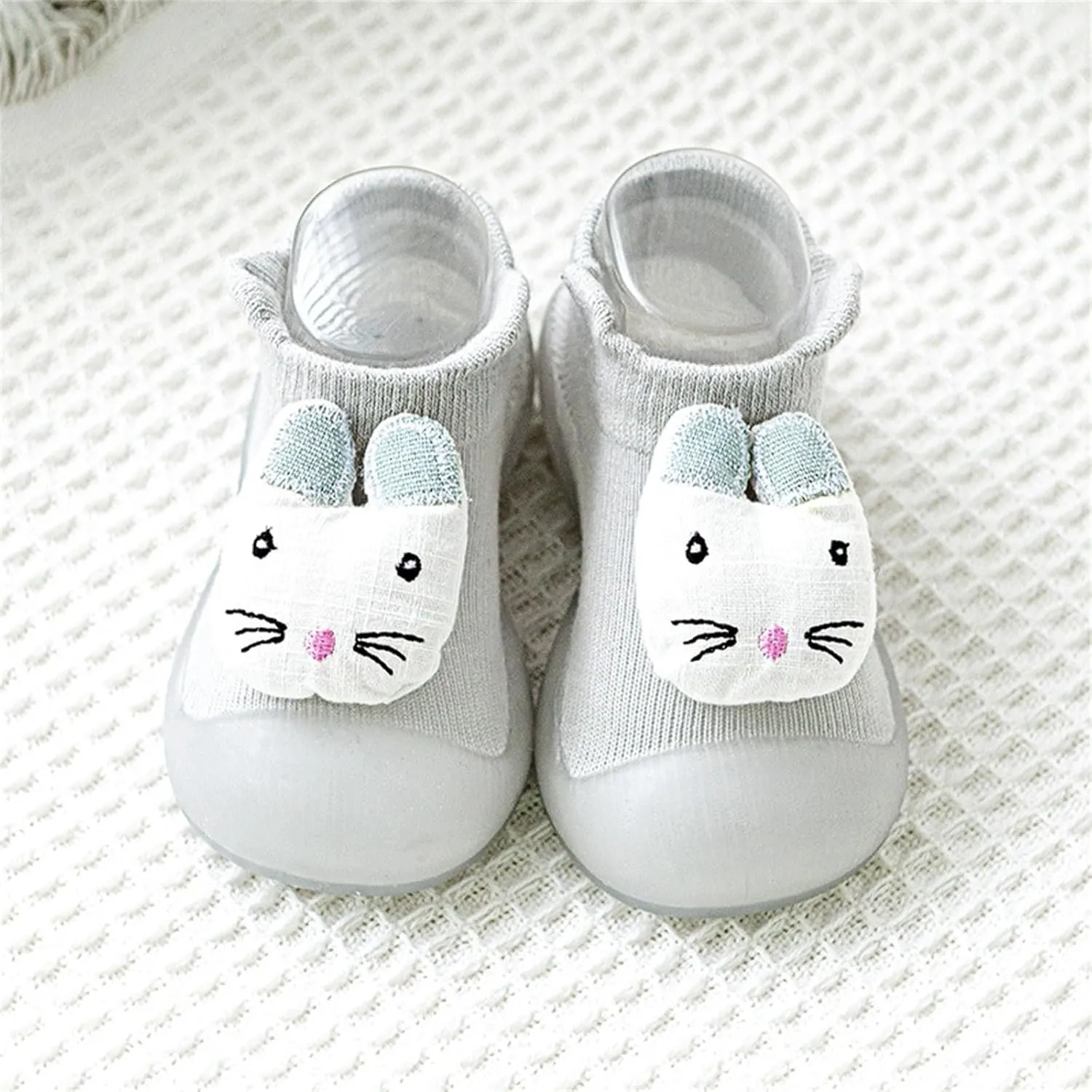 Toddler Sock Shoes Baby First Walking Shoes Animal ?tyle House Slippers Kids Closed-Toe Slip On Canvas Sneaker