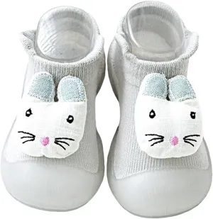 Toddler Sock Shoes Baby First Walking Shoes Animal ?tyle House Slippers Kids Closed-Toe Slip On Canvas Sneaker