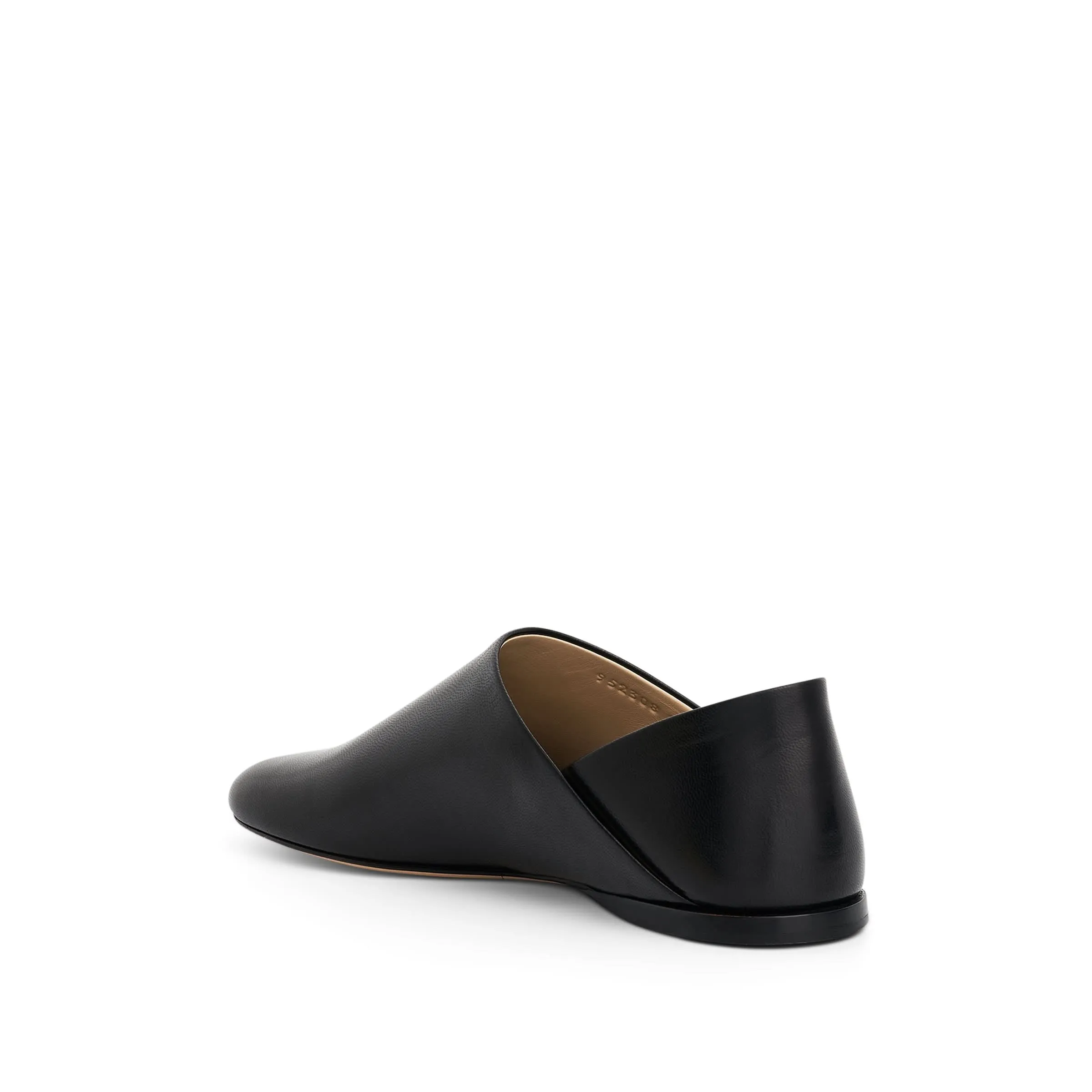 Toy Slipper in Goatskin in Black