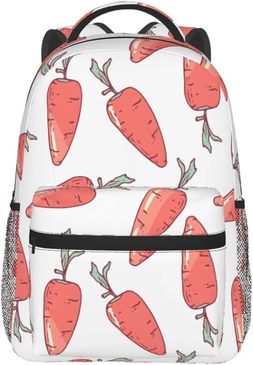 Travel Laptop Backpack for Women Lightweight College Backpack Adjustable Fits 15.6 Inch Laptop Bag Waterproof Computer Bag for Men, Gym - Carrot