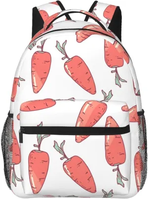 Travel Laptop Backpack for Women Lightweight College Backpack Adjustable Fits 15.6 Inch Laptop Bag Waterproof Computer Bag for Men, Gym - Carrot