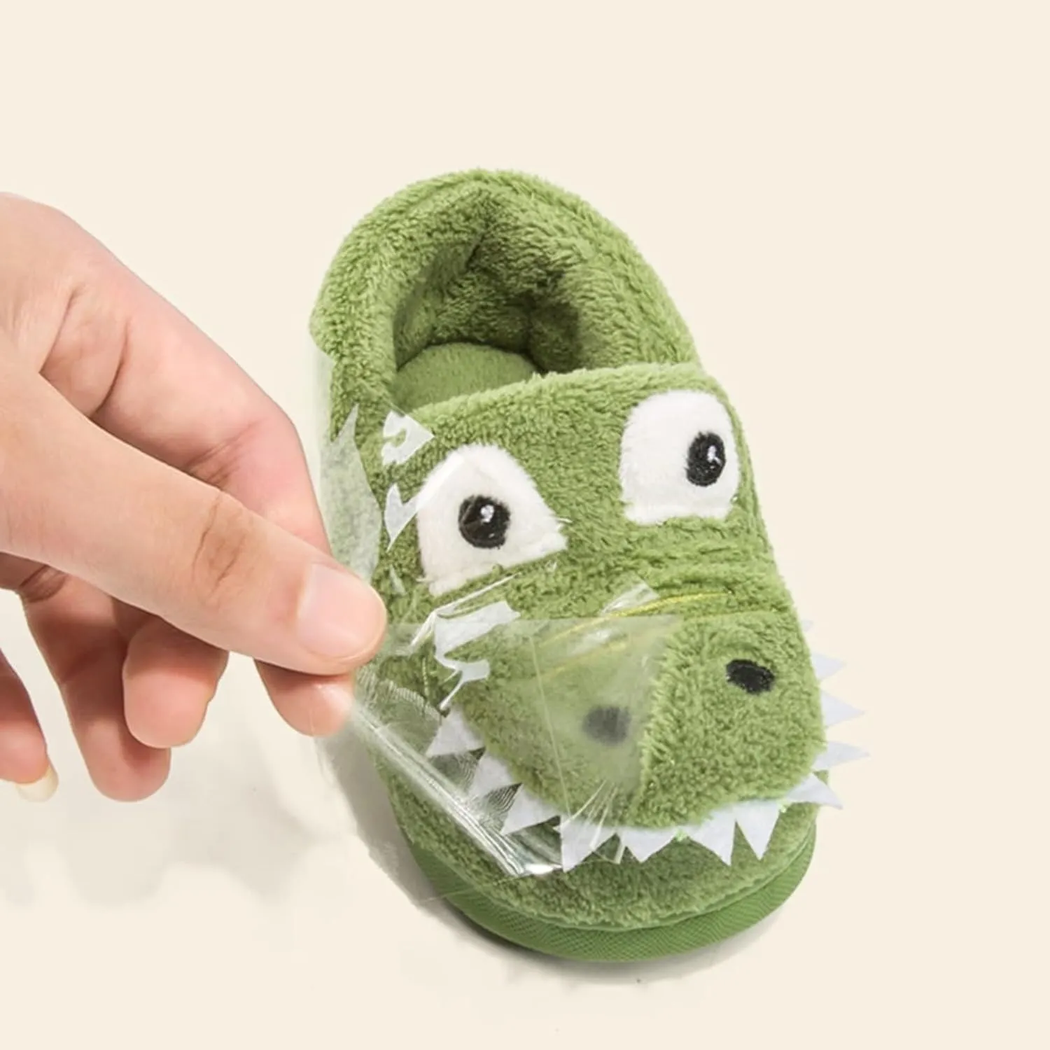 Unisex-Child Plush Faux ?????? Slip on House Slippers Boys Girls Cow ??rocodile Style Indoor Holiday Slippers