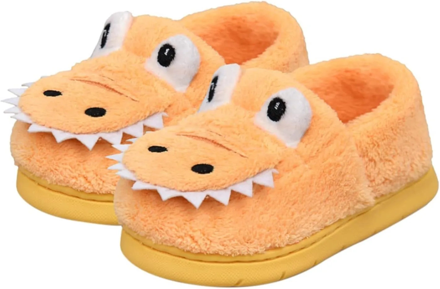 Unisex-Child Plush Faux ?????? Slip on House Slippers Boys Girls Cow ??rocodile Style Indoor Holiday Slippers