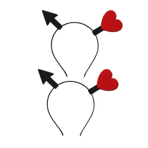 Valentine's Day Hair Band 2pcs Heart Shape Women Headband Fashion Wedding Headdress Hair Clips for Party