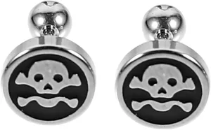 VALICLUD 1Pair Fashion Skull Ear Studs for Men Decorative Earrings for Daily Wear Unique Skull Design for Originality and Style