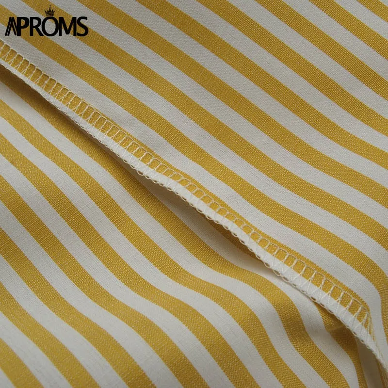 Vintage Striped Print Sleeveless Midi Dress