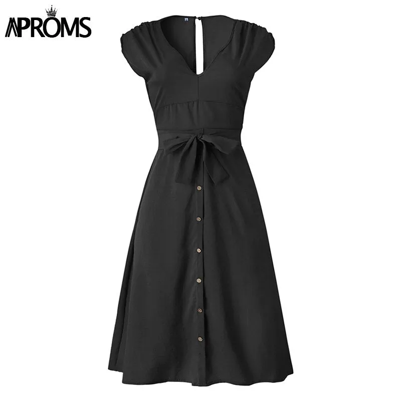Vintage Striped Print Sleeveless Midi Dress