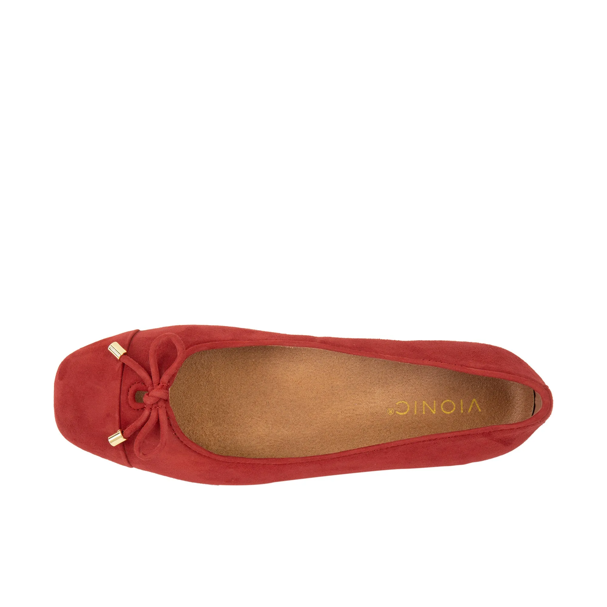 Vionic Womens Klara Ballet Flat Red